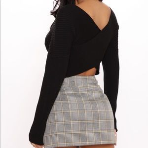 Black criss cross sweater